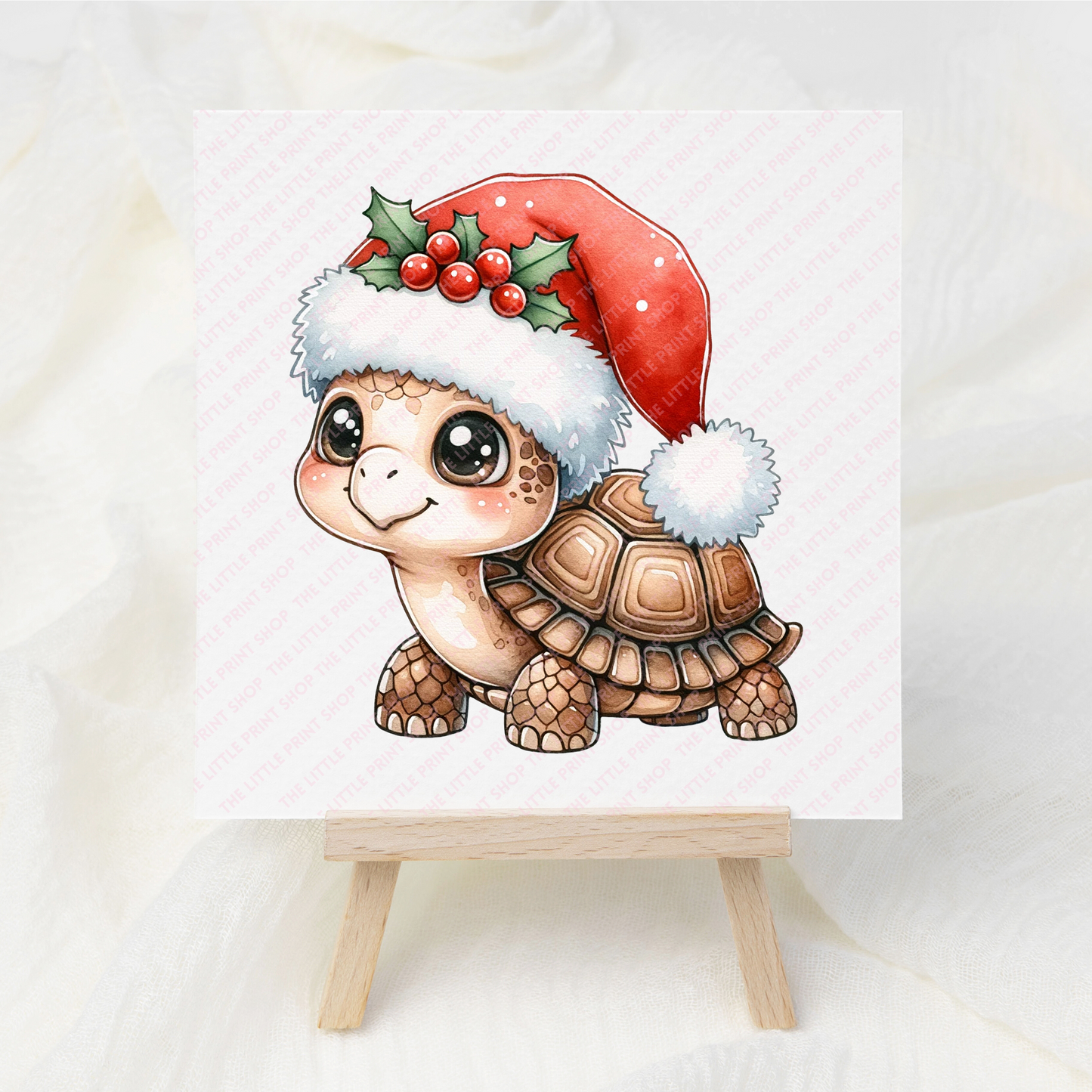 Christmas Turtle - UV DTF 3 inch Decal