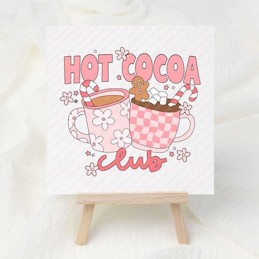 Hot Cocoa Club - UV DTF 3 inch Decal
