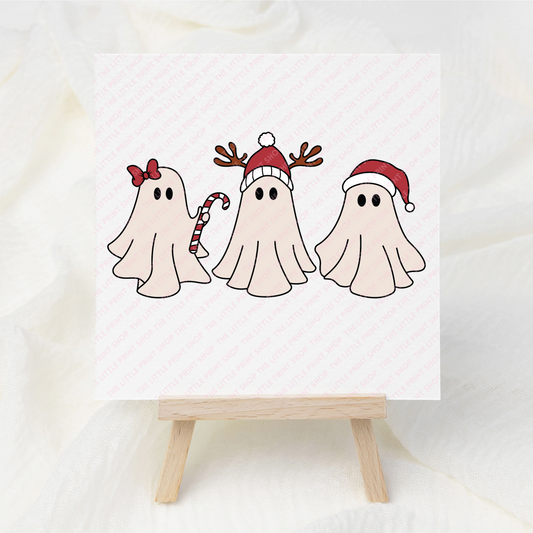 Christmas Ghosts - UV DTF 3 inch Decal