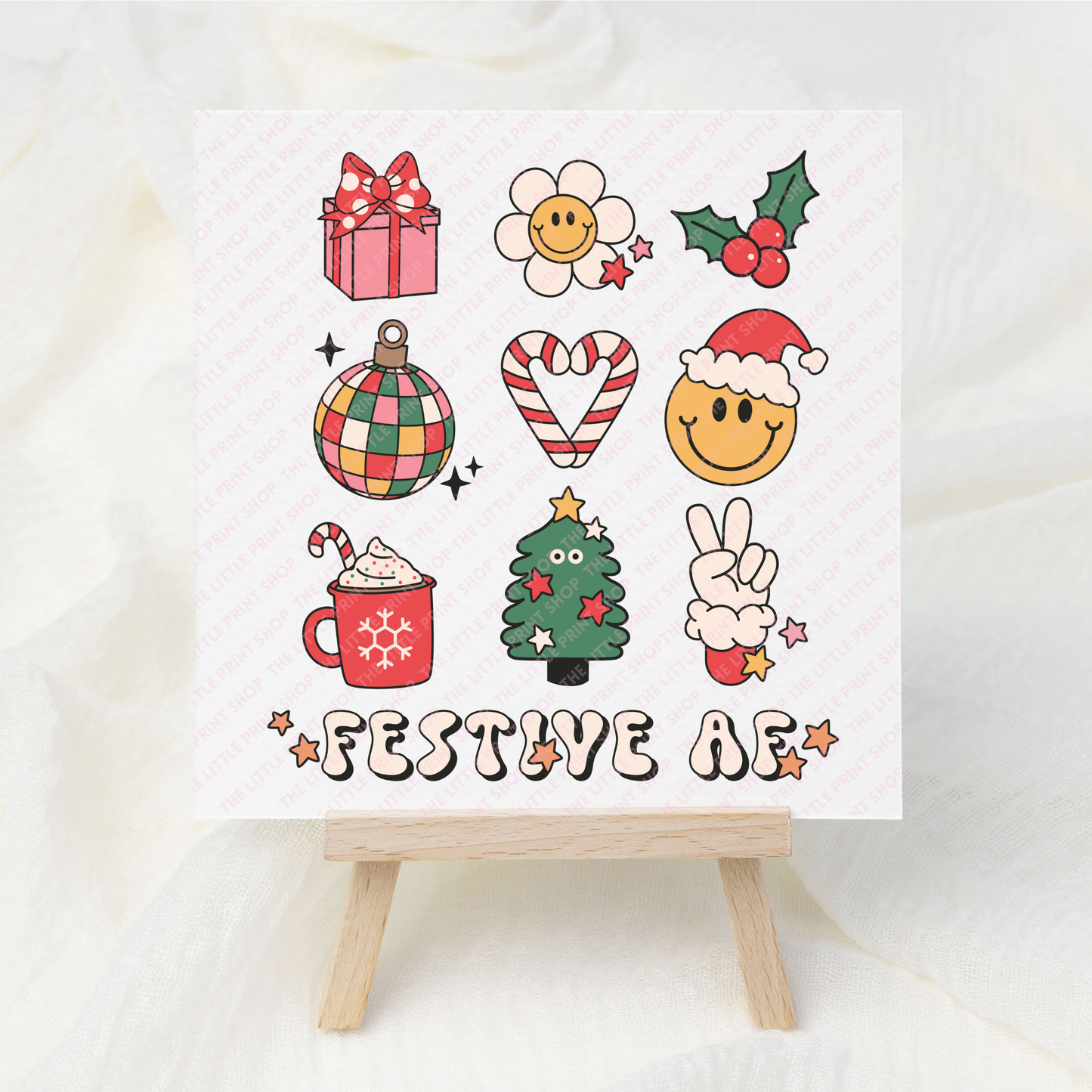 Festive AF - UV DTF 3 inch Decal