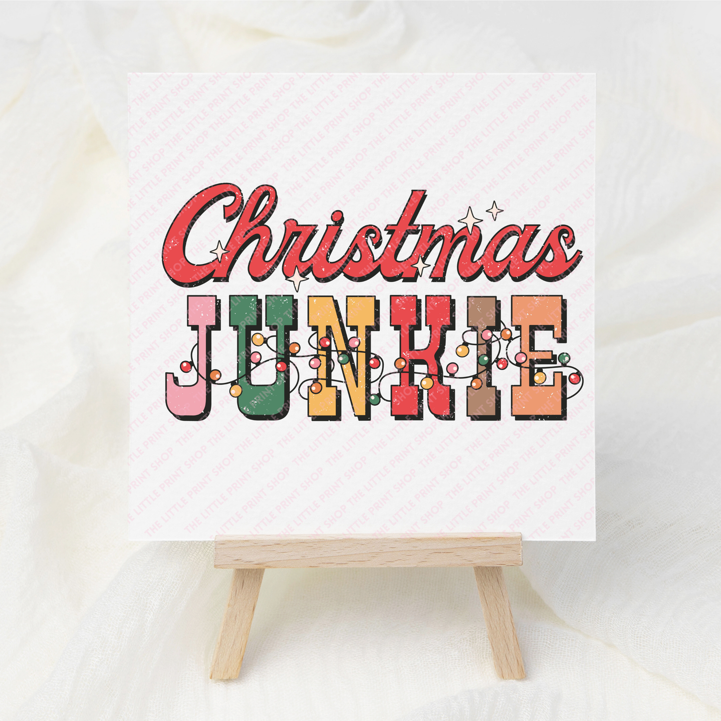 Christmas Junkie - UV DTF 3 inch Decal