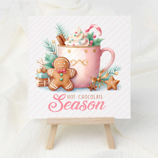 Hot Chocolate Season - UV DTF 3 inch Decal