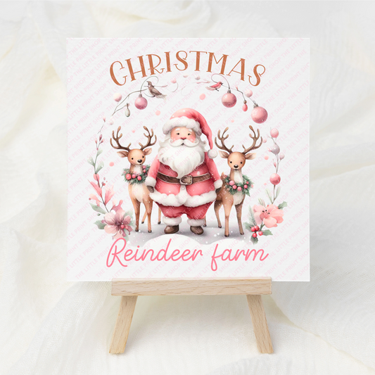 Reindeer Farm - UV DTF 3 inch Decal