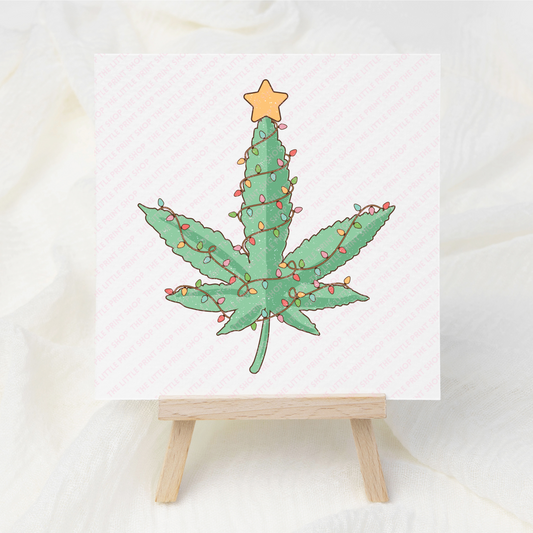 Christmas Leaf - UV DTF 3 inch Decal
