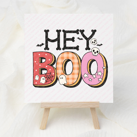 Hey Boo! - UV DTF 3 inch Decal