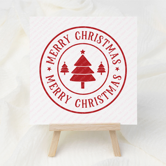 Merry Christmas - UV DTF 3 inch Decal