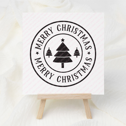Merry Christmas - UV DTF 3 inch Decal