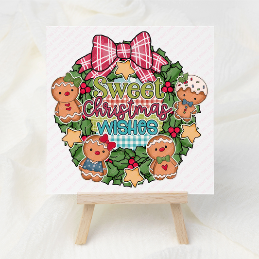 Sweet Christmas Wishes - UV DTF 3 inch Decal