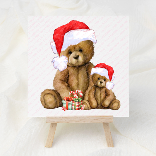 Christmas Bears - UV DTF 3 inch Decals