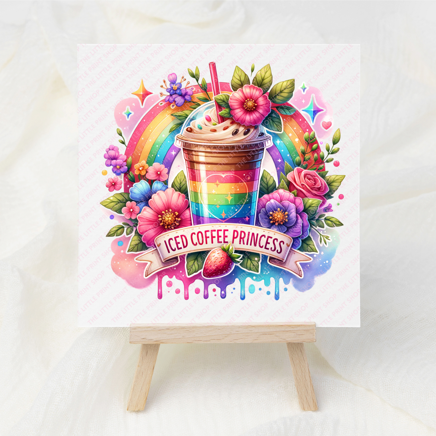 Iced Coffee Princess - UV DTF 3 inch Decals