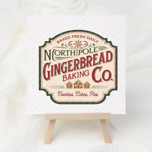 Gingerbread Baking - UV DTF 3 inch Decals