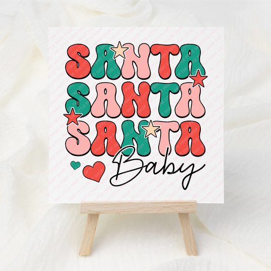 Santa Santa Santa - UV DTF 3 inch Decals
