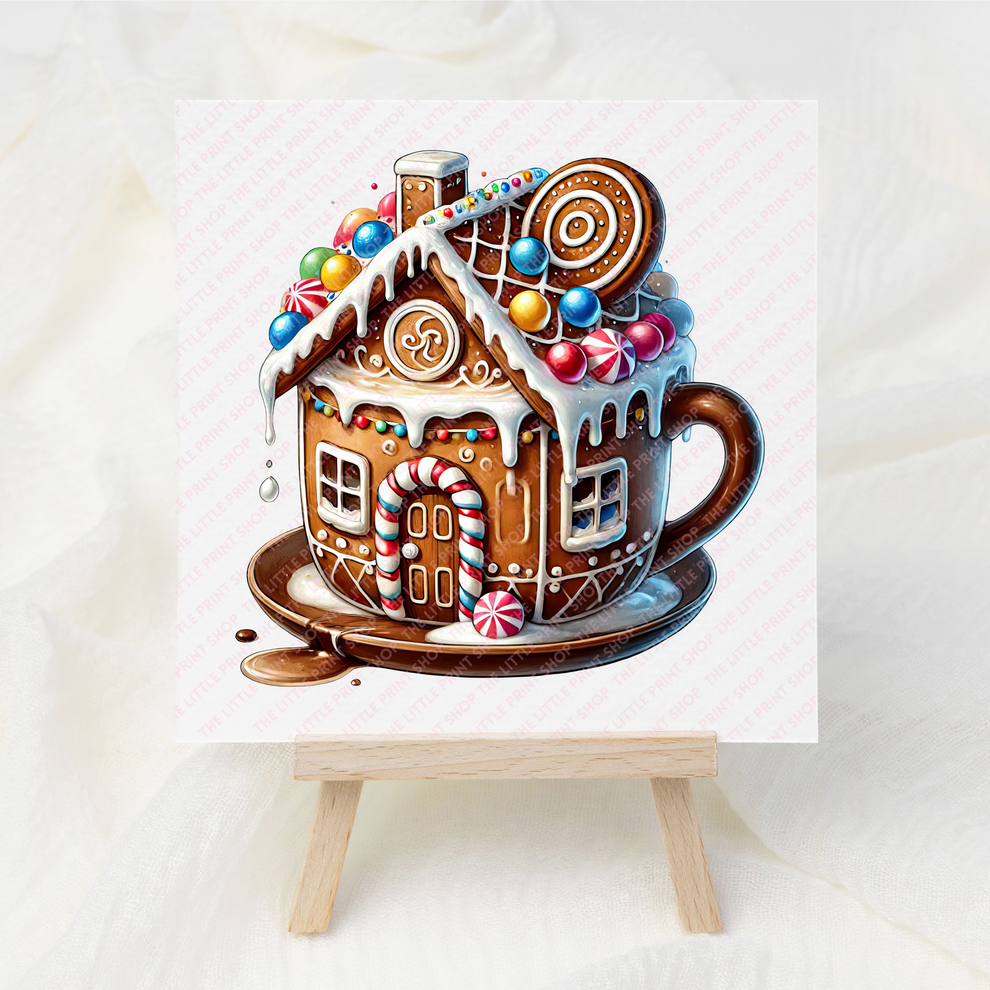 Gingerbread House - UV DTF 3 inch Decal – Little Print Shop