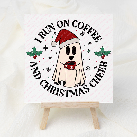 Run On Coffee - UV DTF 3 inch Decal