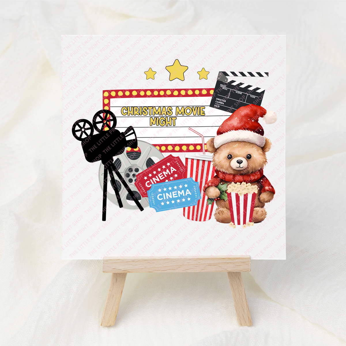 Christmas Movie Night - UV DTF 3 inch Decal