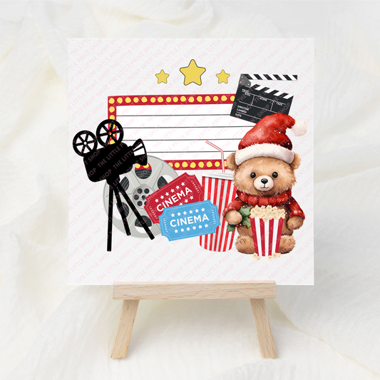 Christmas Movie Night - No Text - UV DTF 3 inch Decal