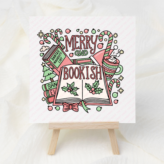 Merry & Bookish - UV DTF 3 inch Decal