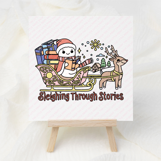 Sleighing - UV DTF 3 inch Decal