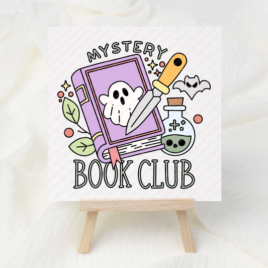 Mystery Book Club - UV DTF 3 inch Decals
