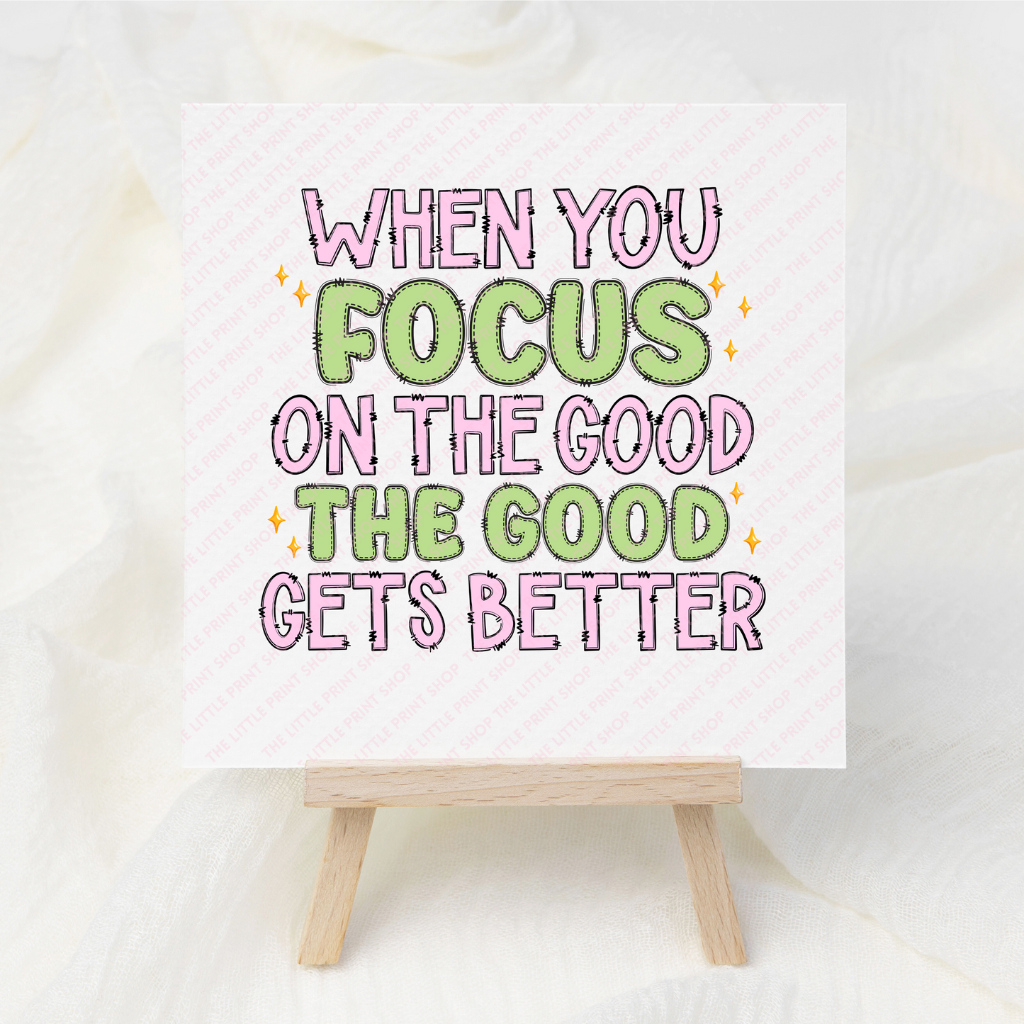 Focus On The Good - UV DTF 3 inch Decals