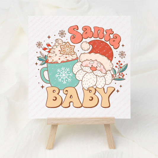 Santa Baby - UV DTF 3 inch Decal