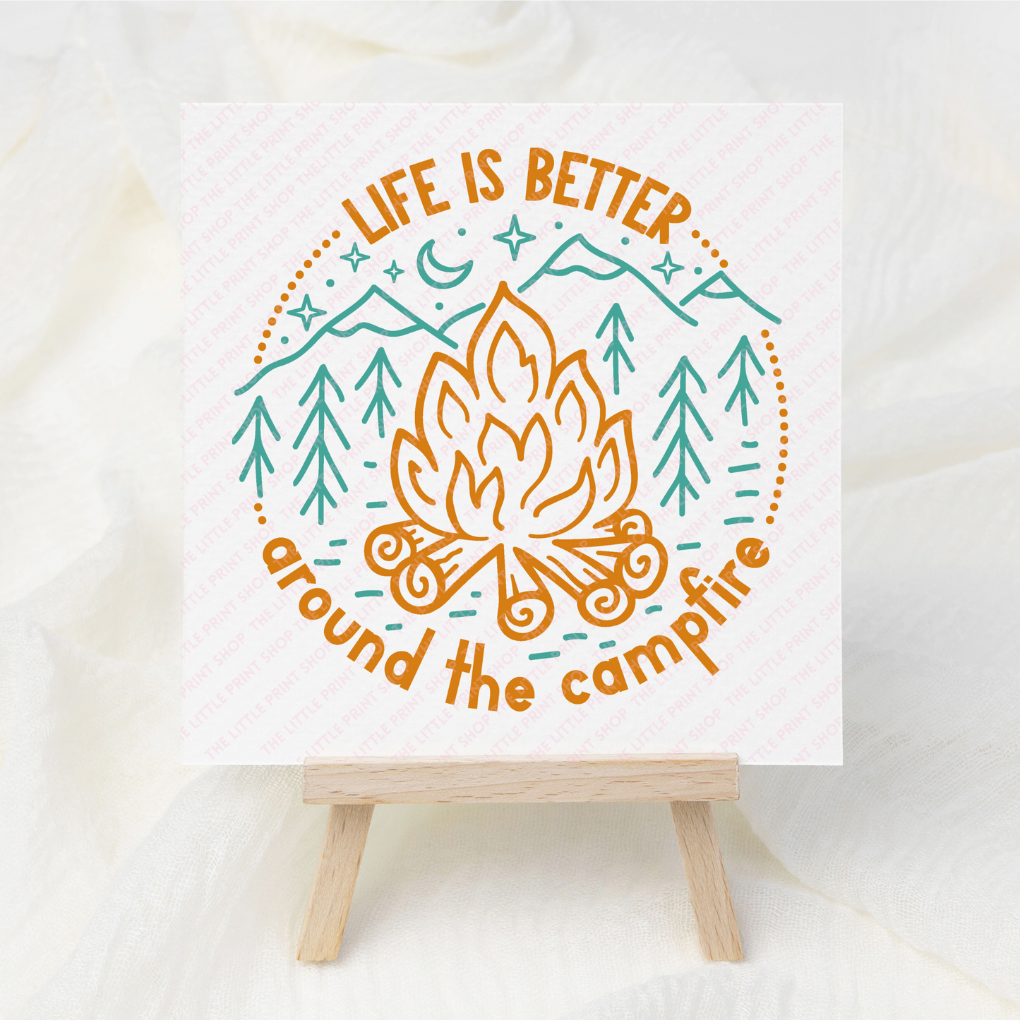 Campfire - UV DTF 3 inch Decals