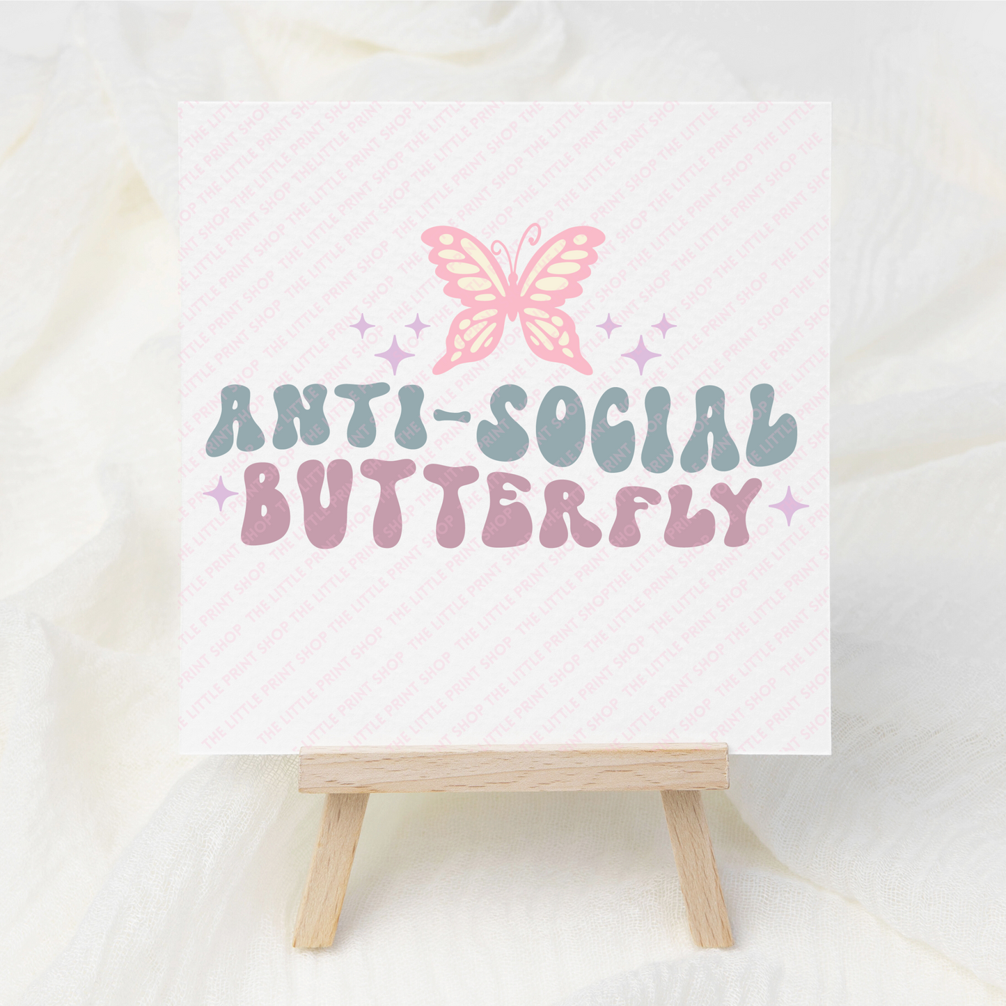 Anti-Social Butterfly - UV DTF 3 inch Decals