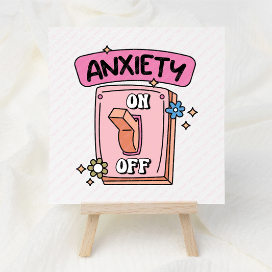 Anxiety - UV DTF 3 inch Decals