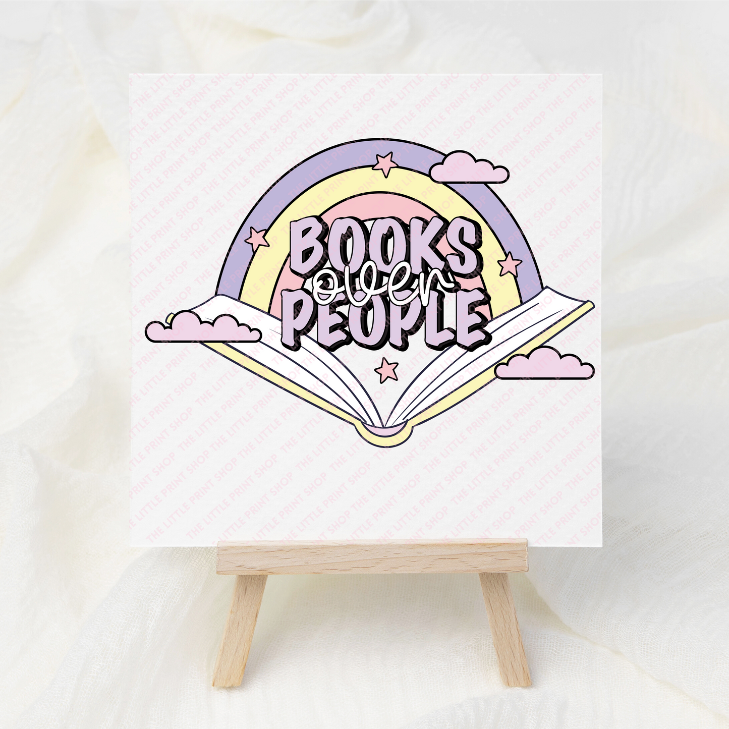 Books Over People - UV DTF 3 inch Decals