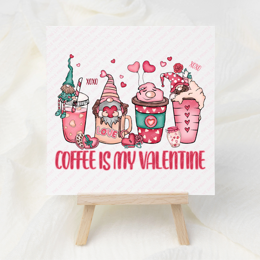 Coffee Valentine - UV DTF 3 inch Decals