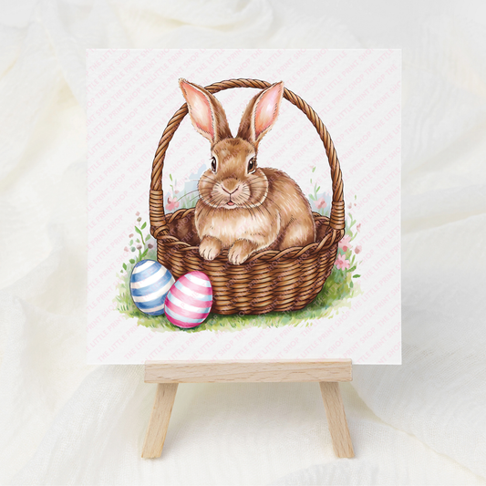 Bunny Basket - UV DTF 3 inch Decals