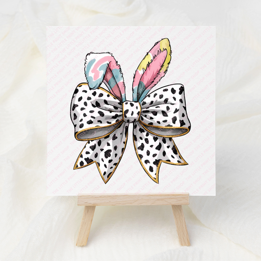Bunny Bow - UV DTF 3 inch Decals