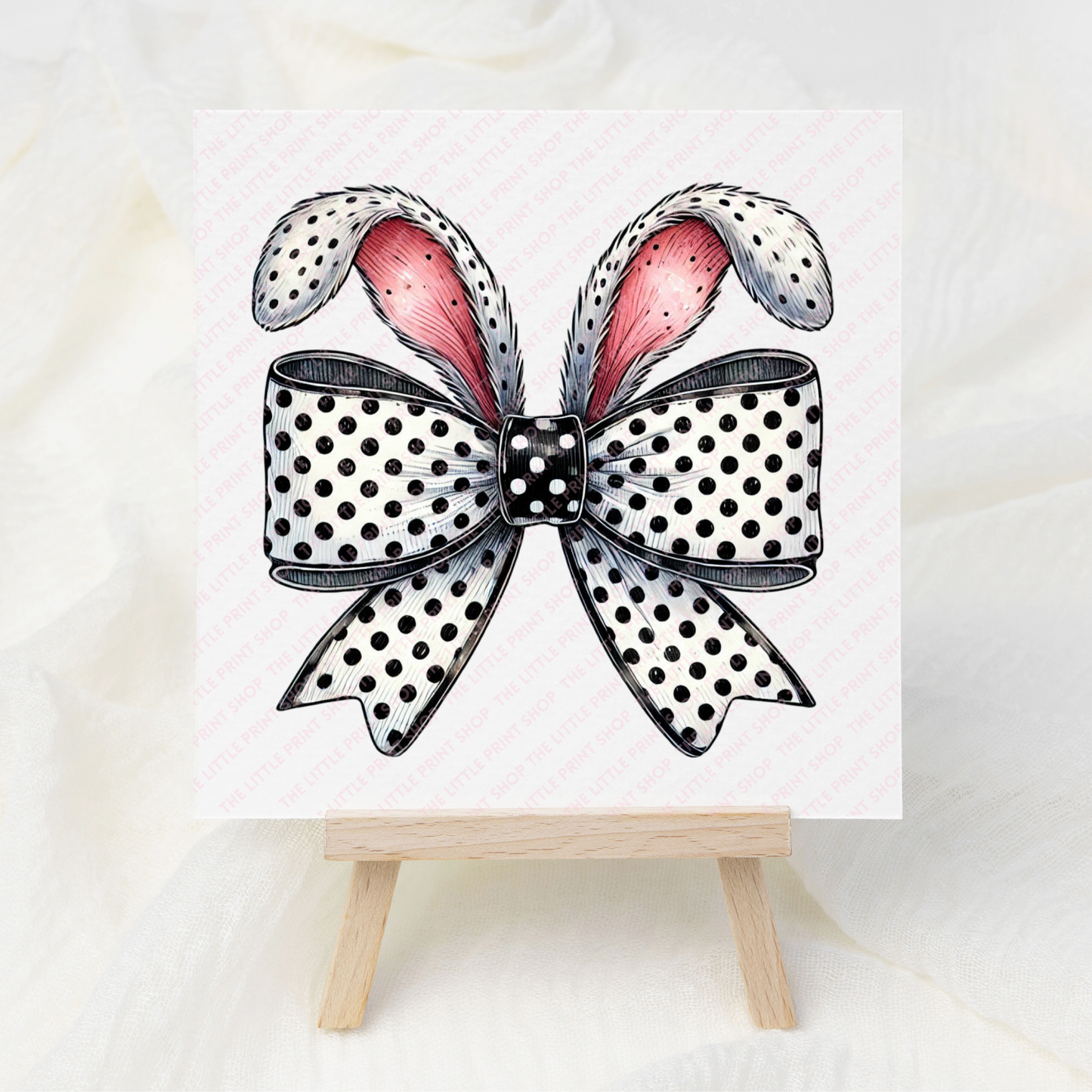 Bunny Bow - UV DTF 3 inch Decals