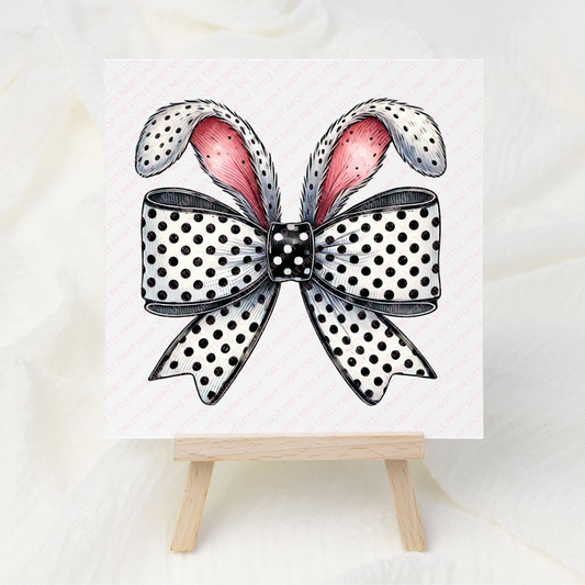 Bunny Bow - UV DTF 3 inch Decals