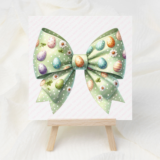 Green Bow - UV DTF 3 inch Decals
