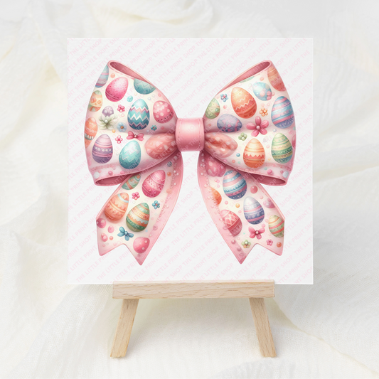 Pink Bow - UV DTF 3 inch Decals