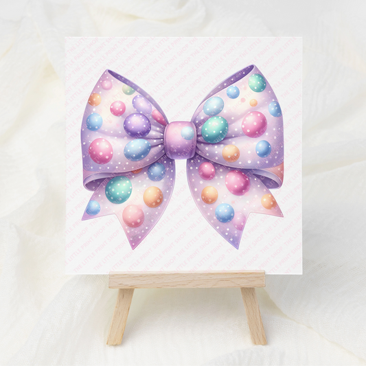 Purple Bow - UV DTF 3 inch Decals