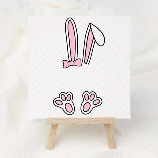 Pink Bunny - UV DTF 3 inch Decals