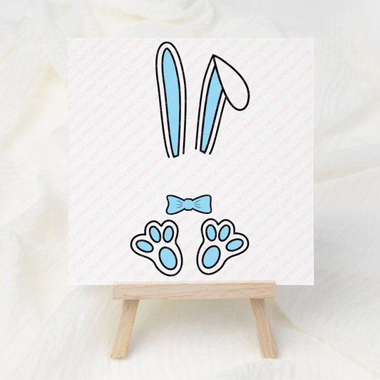 Blue Bunny - UV DTF 3 inch Decals