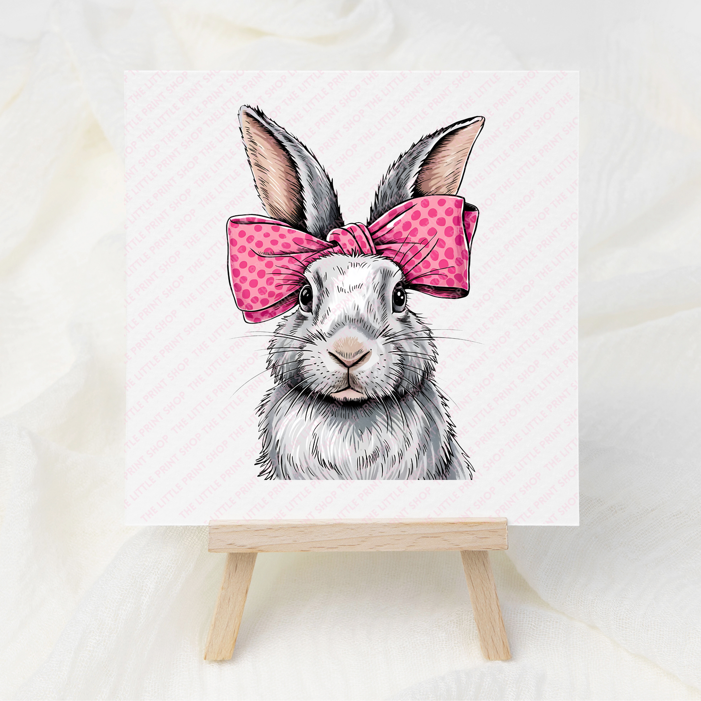 Grey Bunny - UV DTF 3 inch Decals