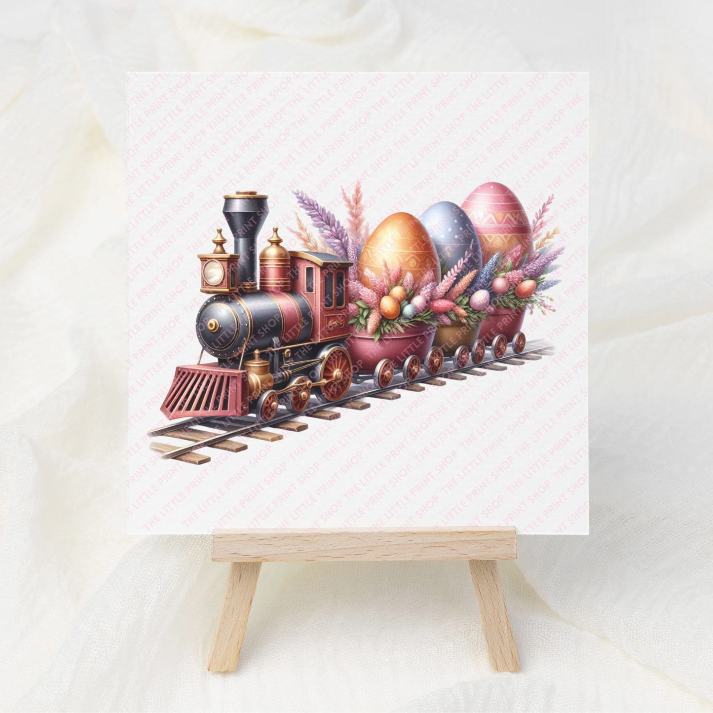 Easter Train - UV DTF 3 inch Decals
