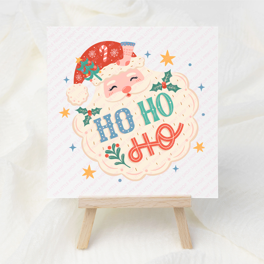 Ho Ho Ho Santa - UV DTF 3 inch Decal
