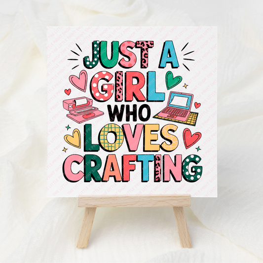 Just A Girl - UV DTF 3 inch Decals