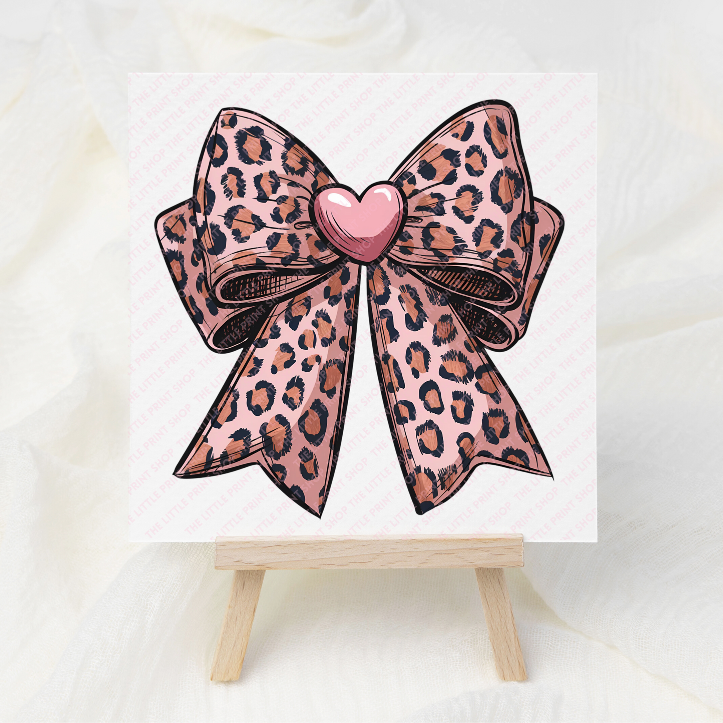 Leopard Print Bow - UV DTF 3 inch Decals