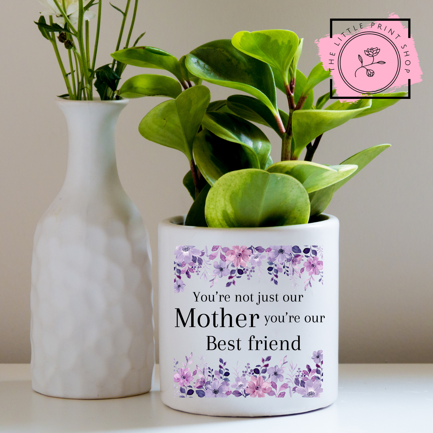 You're Not Just My.. Floral Vase Decal - Mother - UV DTF 4 inch Decals