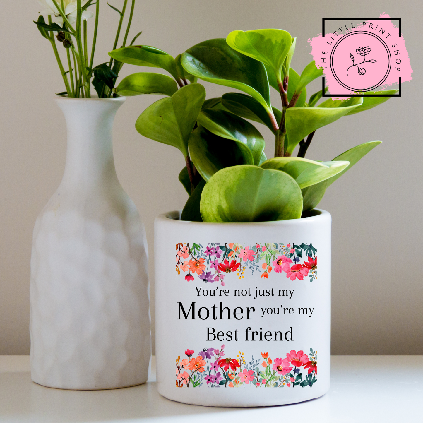 You're Not Just My.. Floral Vase Decal - Mother - UV DTF 4 inch Decals