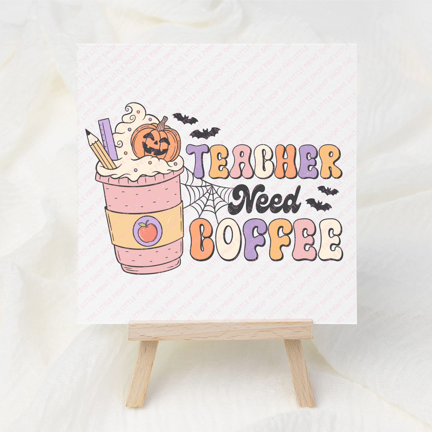Teacher Need Coffee - UV DTF 3 inch Decal