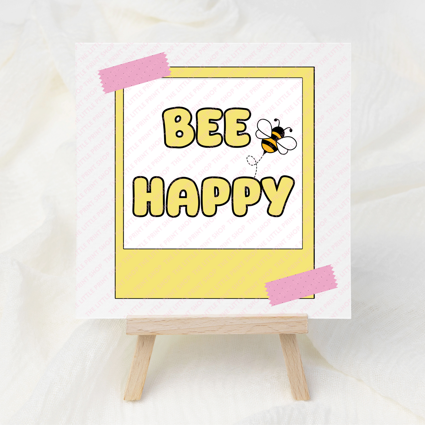 Bee Happy - UV DTF 3 inch Decals