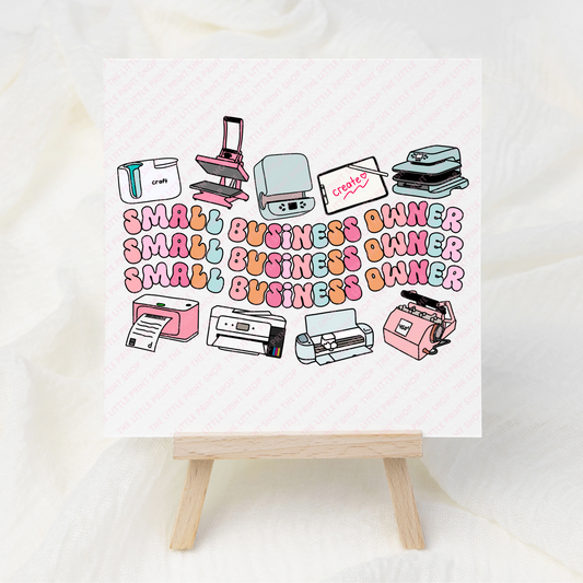 Small Business Owner - UV DTF 3 inch Decals