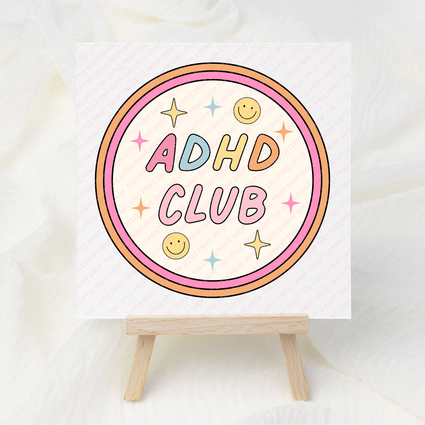 ADHD Club - UV DTF 3 inch Decals